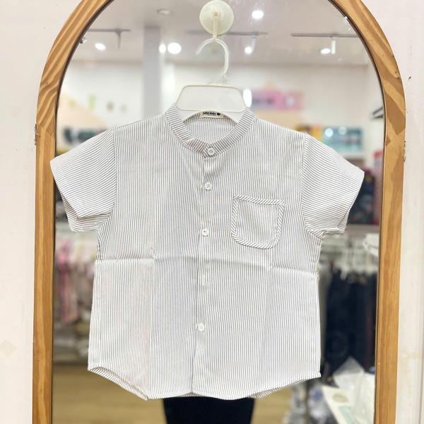AT660 - 80/140 Áo sơ mi túi kẻ xanh