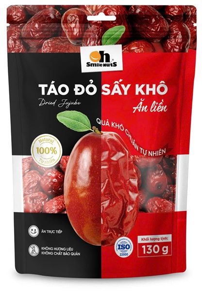 Táo đỏ sấy khô smile nuts 130g
