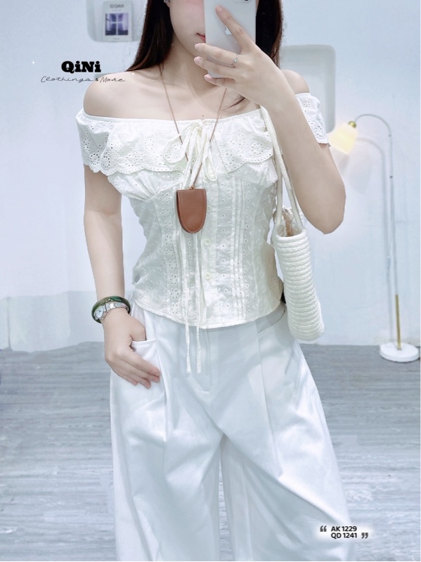 AK HỌA TIẾT HOA BUỘC DÂY