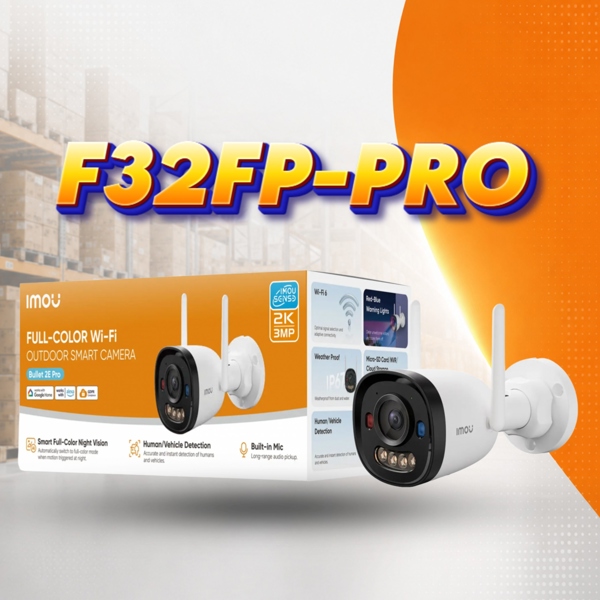 Camera Wifi ngoài trời imou F32FP Pro 3MP (có míc. có màu, led)