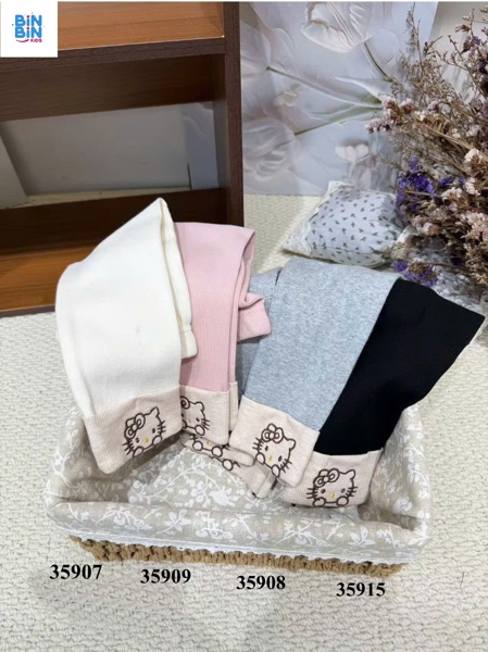 35907 Quần legging be kitty mũi vàng lật lai