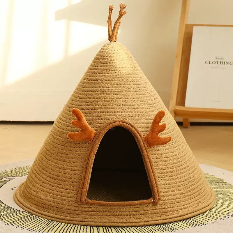 LY - Nhà ổ hình chóp tuần lộc 50*35cm (ko đệm)