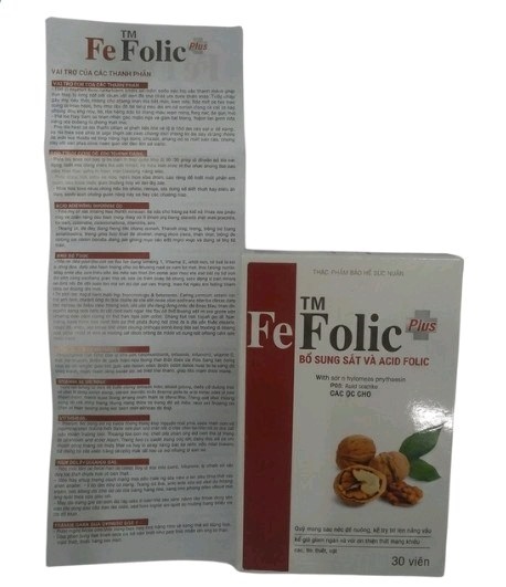 FeFolic Plus bổ sung sắt - Lọ 30 viên