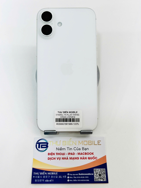 IPHONE 16 PLUS TRẮNG 128GB LIKENEW