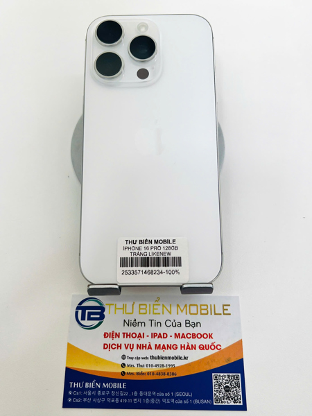 IPHONE 16 PRO 128GB TRẮNG LIKENEW