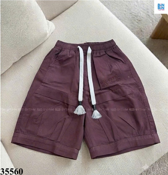 35560-Quần short đỏ lửng dây rút