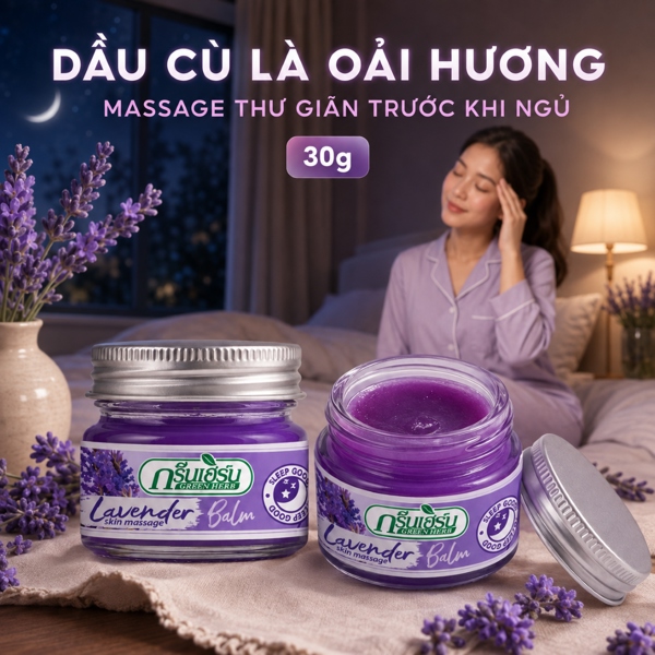 Cù Là Oải Hương Green Herb Massage Thư Giản Ngủ Ngon