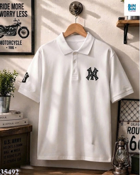 35492-Áo polo trắng NY