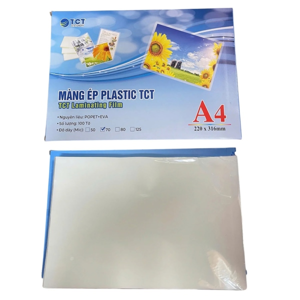 Giấy ép plastic A4 80mic TCT