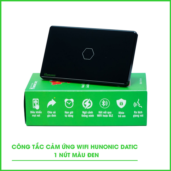 Công Tắc Cảm Ứng 1 Nút Wifi Hunonic Datic