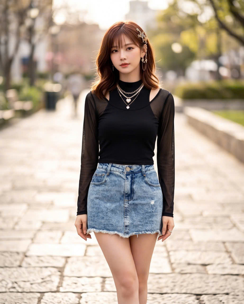 M7335NEW - Chân váy jean