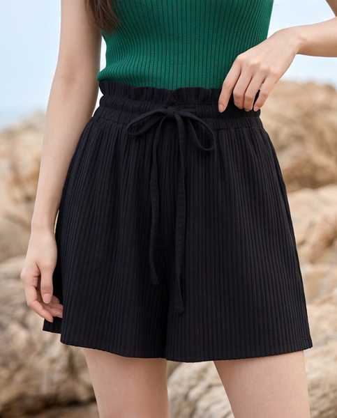 M3630NEW - Quần short thun đen siêu co giãn