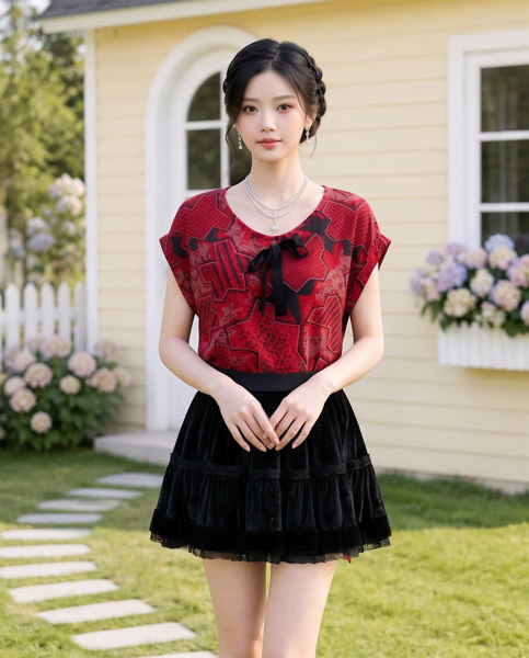M7030NEW - Áo cánh dơi đỏ