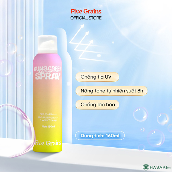 Xịt chống nắng five Grains proxylane 160ml