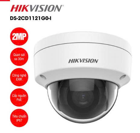 Mắt CAM IP Hik 2CD1121G0-I (Dome, 2mp, HN 30m)(1Y)