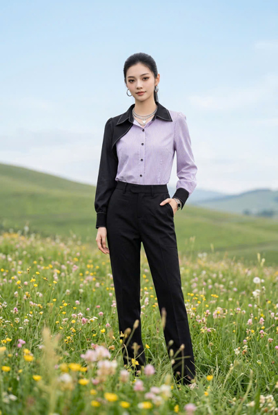 M12845NEW - Quần tây đen dài