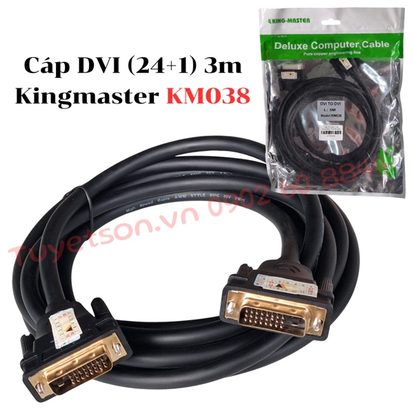 display Cáp DVI (24+1) 3m Kingmaster KM038 1