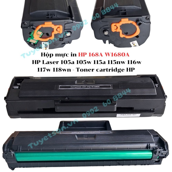 display Hộp mực in HP 168A W1680A - HP Laser 105a 105w 115a 115nw 116w 117w 118wn - Toner cartridge HP 1