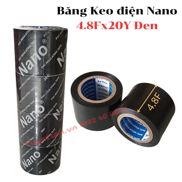 display Băng Keo điện Nano 4.8Fx20Y Đen DÀY 1