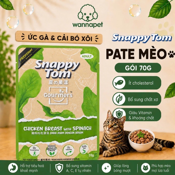 Pate cho mèo snapy Tom hoa quả