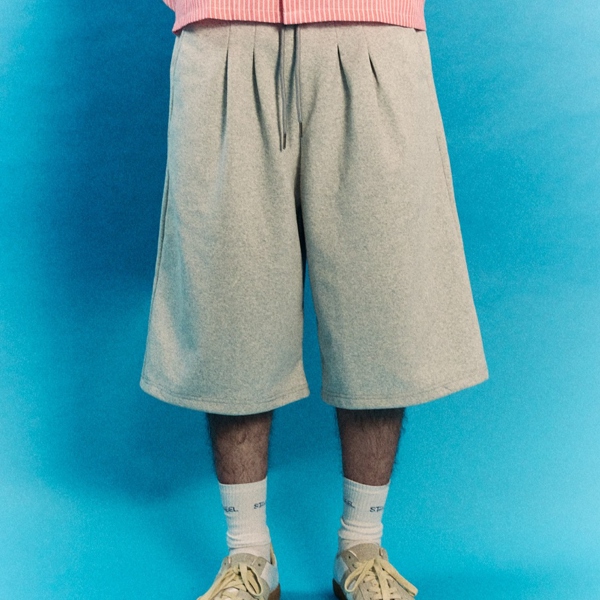 "STAVE LABEL" VERSE SHORT PANTS - BLACK/GREY