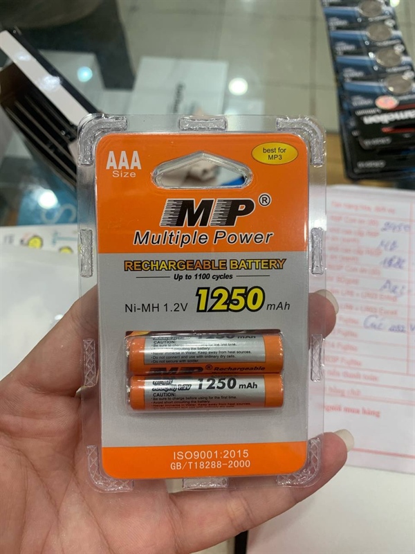 Pin kiềm MB AAA 1.250mAh (2 viên, Pin đũa)
