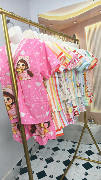Lô 03: 97 bộ pijama ngắn cổ y - có tách