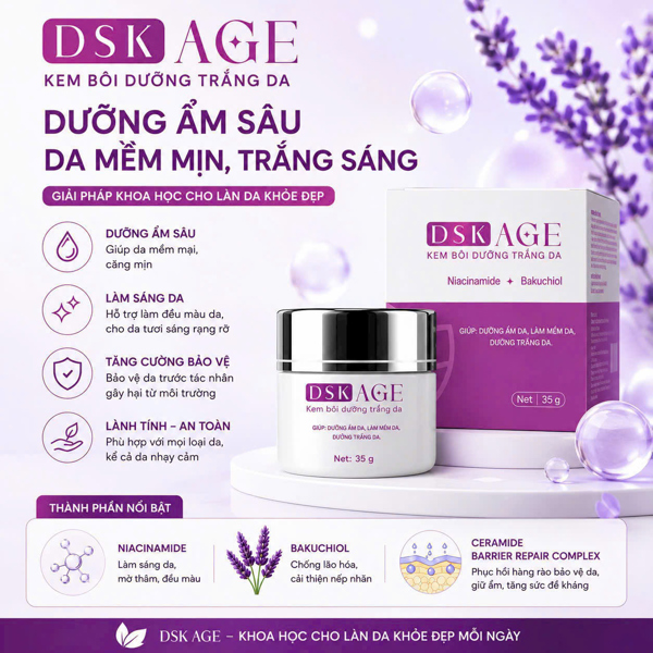 Kem bôi dưỡng trắng da DSK AGE