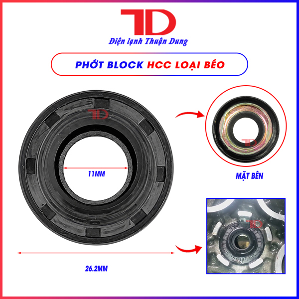 Phớt block HCC béo/Sannden đường kính 26mm (10c/1t)
