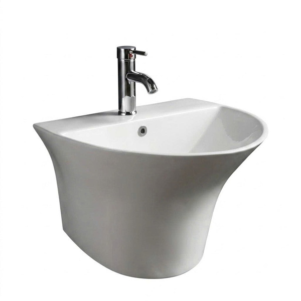 Lavabo treo tường liền chân