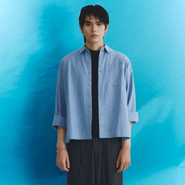 "STAVE LABEL" FA XAM XANH SHIRT