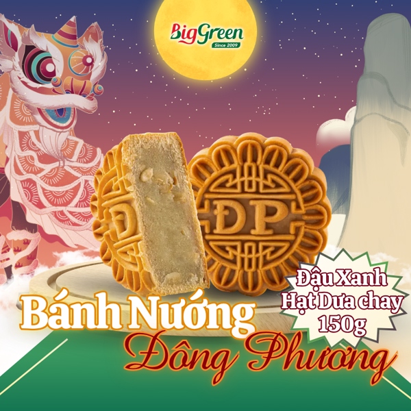 Bánh Nướng Đậu Xanh Hạt Dưa 150G - Đông Phương