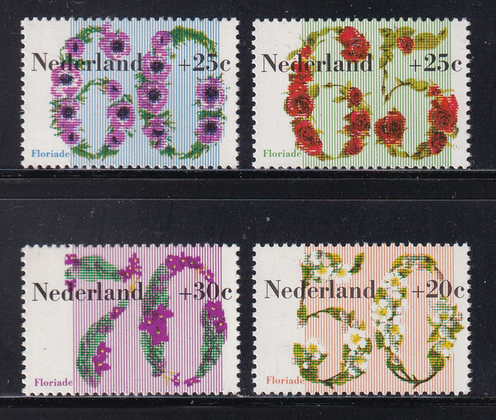 Bộ 4 Tem Bưu Chính Hà Lan - Hoa | Netherlands - Floriade '82 1982 (4) | Mint