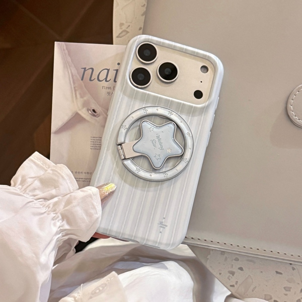 Case Sọc Xanh + Pop Magsafe Tim - 17Promax