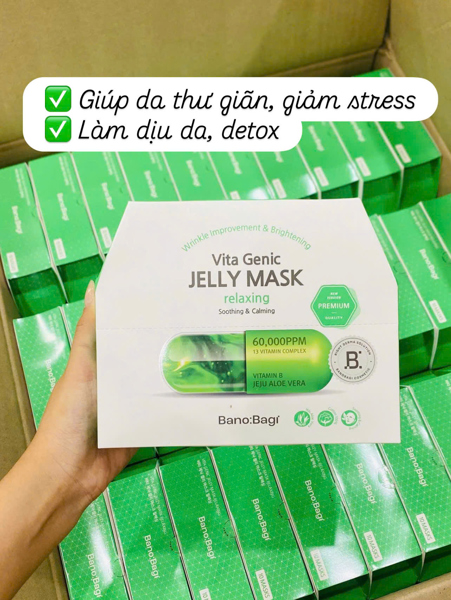 (VAT) LẺ MIẾNG Mặt Nạ Vita Genic Banobagi Jelly Mask (hộp 10m) xanh lá