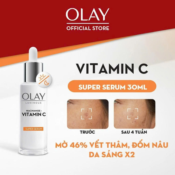 VAT Tinh chất Super Serum Olay Luminous Niacinamide+ VITAMIN C 30ml - Ảnh 1