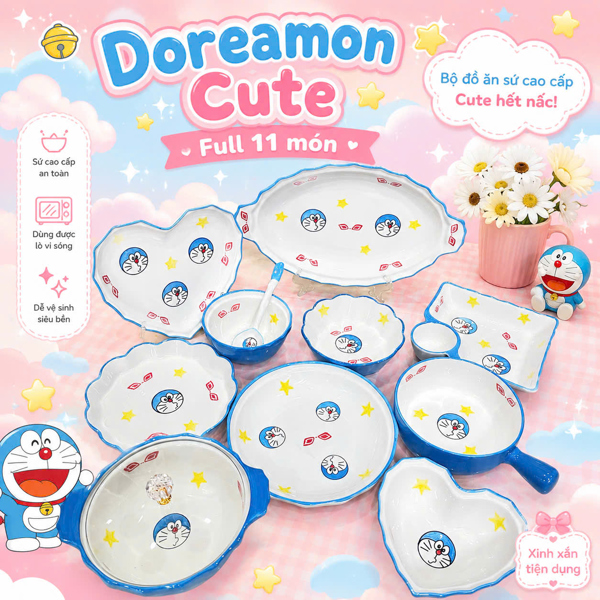BỘ CHÉN SỨ DOREMON