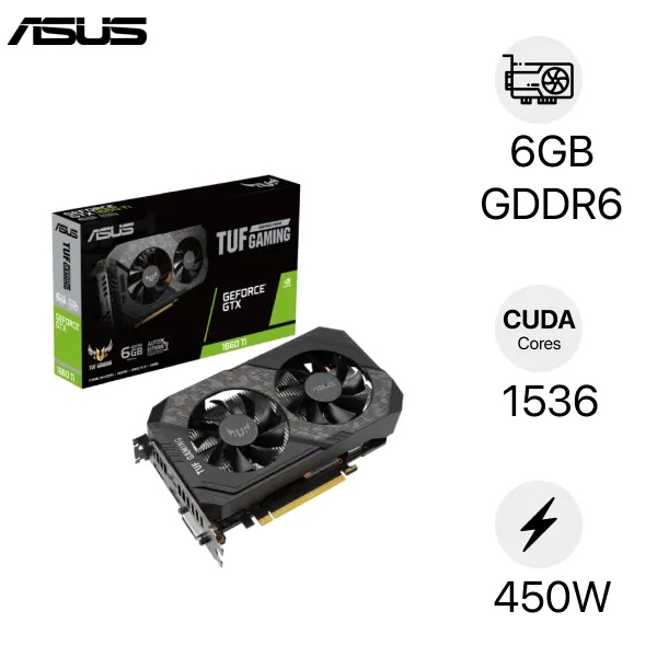 CARD ASUS TUF Gaming GeForce GTX 1660Ti - 6G DDR6 (có hộp) BH 6T