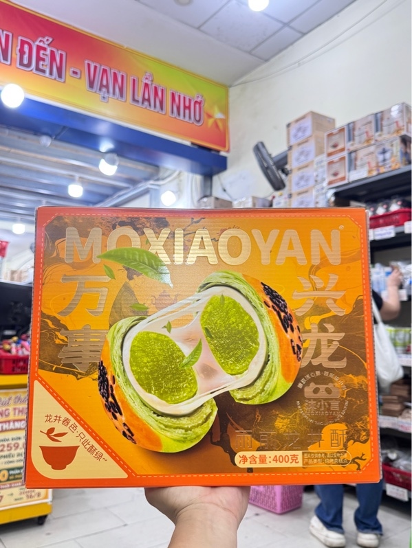 Bánh liu trung thu nướng Moxiaoyan 400g ( trà xanh