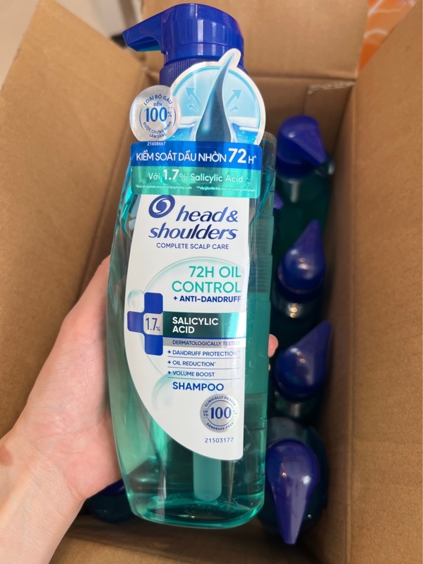 Dầu gội Head&shoulders 72H kiểm soát dầu nhờn 290ml