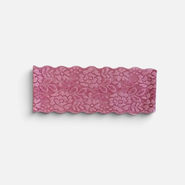 Băng Đô Ren TWENTI Màu Sắc - Hồng 8cm