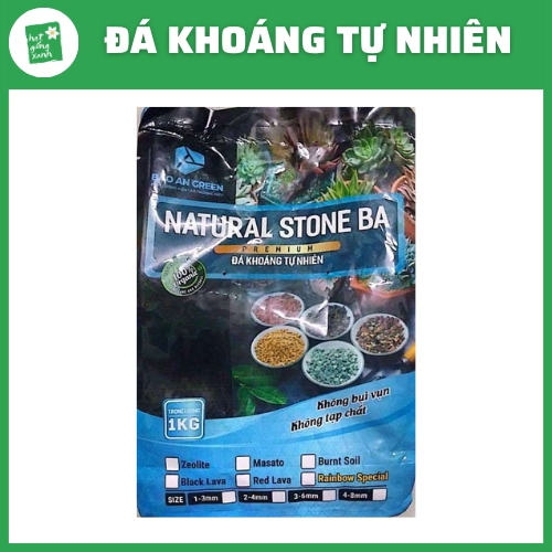 Đá Khoáng Tự Nhiên Masato, Lava, Rainbow, Zeolite (1kg)