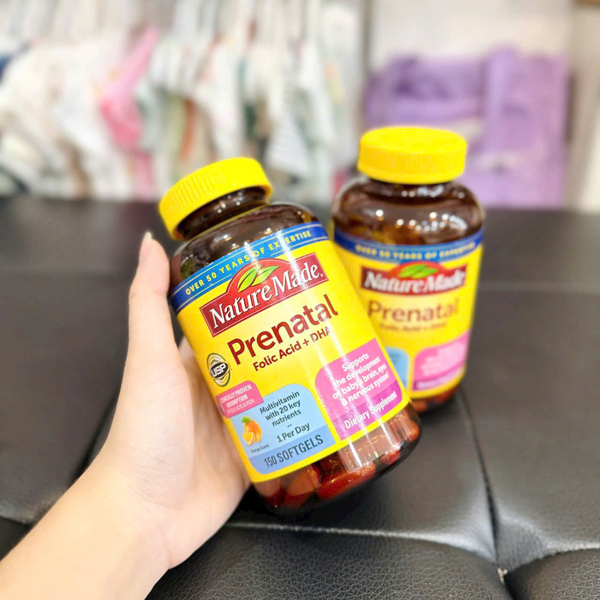 Viên Uống Vitamin bầu Prenatal Muilti + DHA Mỹ Hộp 150 Viên