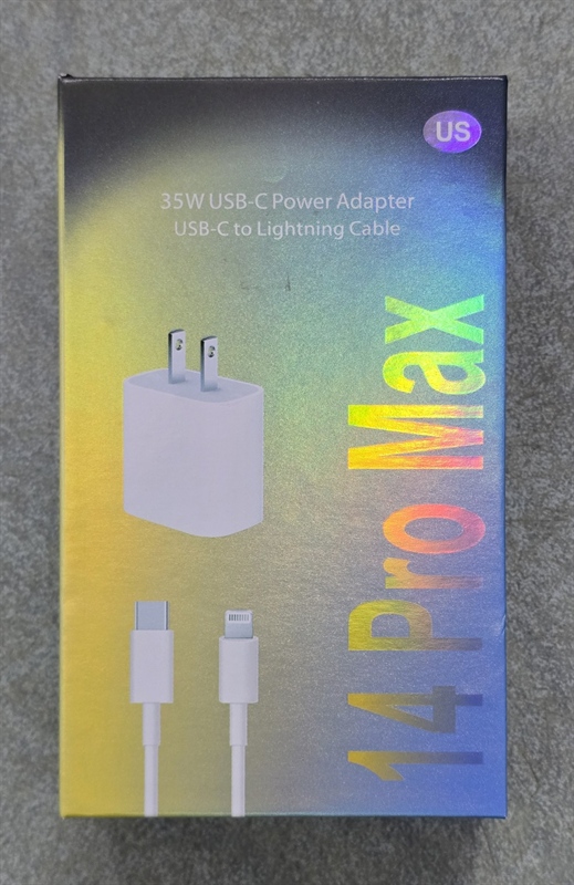 IPhone 14 Pro Max 35W USB-C Power Adapter to Lighting Cable