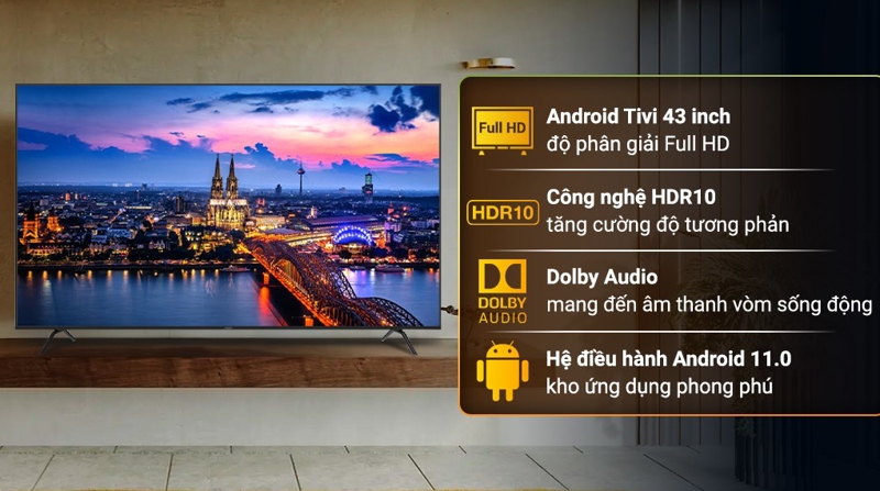 Android Tivi Aqua FHD 43 inch AQT43K800FG - Việt Nam
