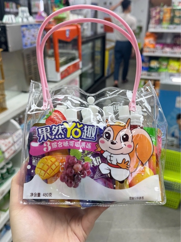 Thạch hút trái cây Guoran Yo Fun ( vị tổng hợp ) (24 túi/thùng)