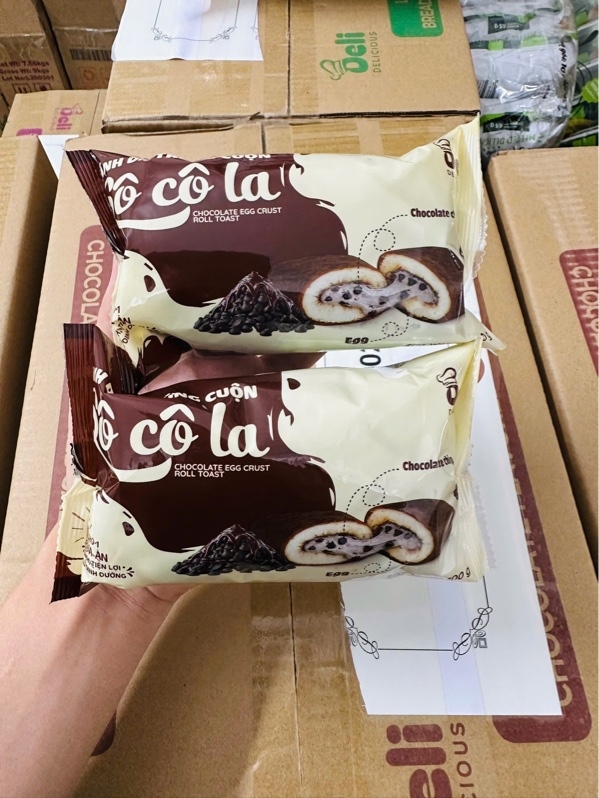 Bánh da trứng cuộn Sô Cô La ( 60 cái/thùng )