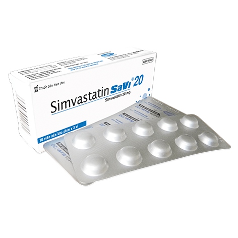 Simvastatin savi 20 savipharm (h/30 viên nén)