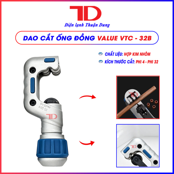 Dao cắt ống đồng Value VTC - 32B