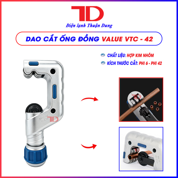 DAO CẮT ỐNG ĐỒNG VALUE VTC-42